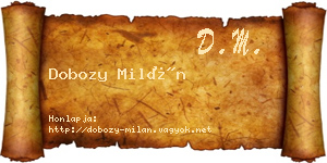Dobozy Milán névjegykártya