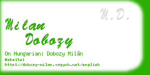milan dobozy business card