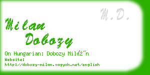 milan dobozy business card